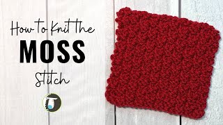 Moss Stitch Knitting for Beginners  Easy StepbyStep Tutorial [upl. by Burnight]