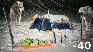 29C WINTER CAMPING IN THE WARMEST HOT TENT ON EARTH  ALONE OVERNIGHT  ASMR [upl. by Erlinna726]