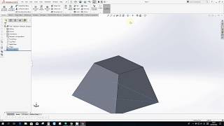 SOLIDWORKS  How to make a pyramid [upl. by Kcirdahs]