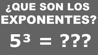 ¿Qué son los exponentes [upl. by Kursh748]