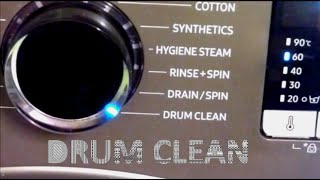 DRUM CLEAN CYCLE ON SAMSUNG ECO BUBBLE WASHING MACHINE [upl. by Nnylarac]