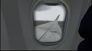 ZIBO 738800 Into a rainy Dublin RWY 28L XP11 [upl. by Forrester]