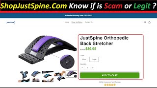 Just Spine  JustSpine Reviews  justspin  ShopJustSpineCom Know if is Scam or Legit [upl. by Auqined]