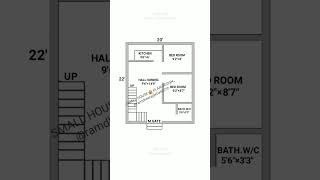 20×22 small house plan  2022 Ghar Ka Naksha In 2Bhk  shorts houseplan homeplan youtubeshorts [upl. by Og]