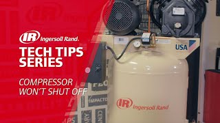 Compressor Wont Turn Off Troubleshooting  Ingersoll Rand Reciprocating Air Compressor [upl. by Fredette615]