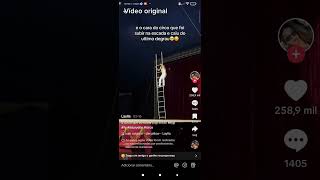 Vídeo original do moço caindo da escada escada no circo foryou viralshorts [upl. by Atsok]