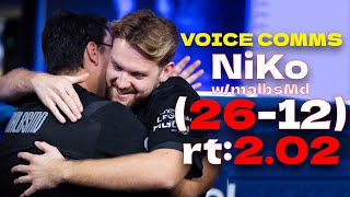 CS2 POV G2 NiKo 2612 wmalbsMd VOICE COMMS rt202 vs FACEIT mirage  FACEIT PRO DEMO [upl. by Gildus]