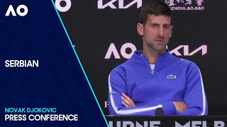 Novak Djokovic Press Conference na Srpskom  Australian Open 2024 Semifinal [upl. by Cutcliffe]