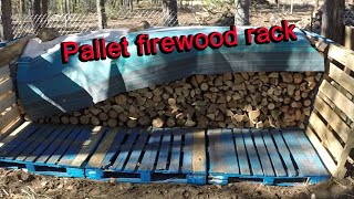 Project for the day Pallet firewood rack [upl. by Groos]