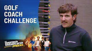 Golf Coach Challenge  The Inspired Unemployed Impractical Jokers  Channel 10 [upl. by Herzel]