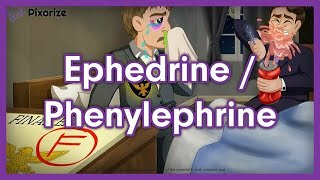 Ephedrine  Phenylephrine Mnemonic for Nursing Pharmacology NCLEX [upl. by Aihsercal]