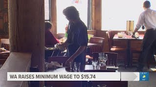 Washington minimum wage increasing to 1574 an hour in January [upl. by Magen]