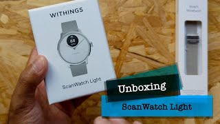 Withings ScanWatch Light  WhiteSilver  Unboxing and Setup [upl. by Itoc374]