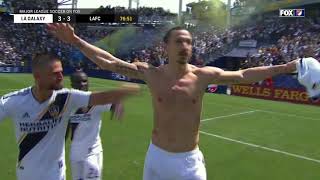 Zlatan Ibrahimovic scores FIRST EVER MLS goal for LA Galaxy [upl. by Naesal]