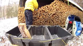 Recumbent Trike Towing a Trailer with Firewood [upl. by Alyssa]