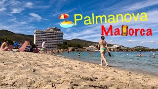 4K Beach Walk🏖️Palmanova Palma Nova Mallorca in June 2024 [upl. by Anitneuq]