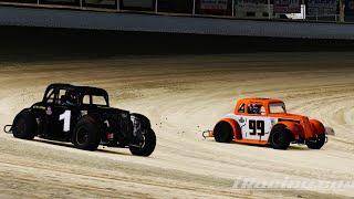 iRacing Dirt Legend Cars at Limaland [upl. by Milli]