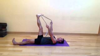 Baxter Bell Yoga Strap to Foot Pose Supta Padangusthasana 2 [upl. by Correna]