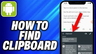 How To Find Clipboard on Android 2024  Easy Fix [upl. by Borchers775]