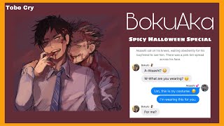 BokuAka’s 🌶SPICY🌶 Halloween  BokuAka Special  Haikyuu texts  CryBaby Repost ⚠️16 [upl. by Annadal]