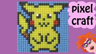 DIY Pikachu pokemon pixelcraft  leuk om te knutselen ipv strijkkralen [upl. by Oicanata]