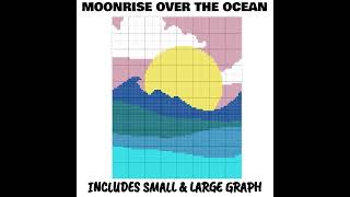 Moonrise Over The Ocean C2C amp Tapestry Crochet Pattern amp Chart by Magic Yarn Pixels [upl. by Zakaria228]