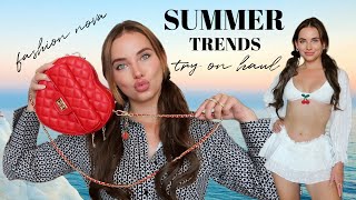 SUMMER 2024 TRENDS ☀️ fashion nova tryon haul [upl. by Larual]