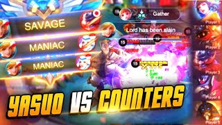 YASUO FANNY VS COUNTERS  AUTO SAVAGE  FANNY GAMEPLAY  MLBB [upl. by Hermy]