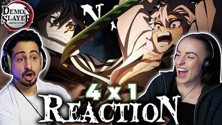 DEMON SLAYER IS BACK And were already crying  Demon Slayer 4x1 REACTION [upl. by Mufi]