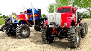 WHO CAN PULL MORE OPTiMUS vs BiG RED  iNSANE 6X6 RC TRUCKS Battle THE JUDGE  RC ADVENTURES [upl. by Esaertal]