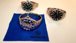 BersigarPagani Design Automatik Uhr Diver Watch Blue Green Black Submariner Smurf Hulk Hommage [upl. by Yann]