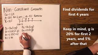 Stock Valuation Non constant Growth [upl. by Ynattyrb]