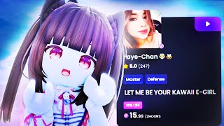 SO I HIRED THE WEIRDEST ANIME GIRL TO PLAY ROBLOX WITH ME [upl. by Ranee]