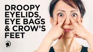 Reduce Droopy Eyelids Eye Bags amp Crows Feet With This Simple Exercise [upl. by Papotto]