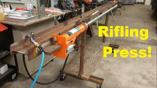 Button Rifling Press  Home Built [upl. by Ecyla]