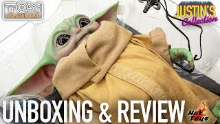 Hot Toys Grogu  The Child  Baby Yoda The Mandalorian LifeSize Figure Unboxing amp Review [upl. by Crain]