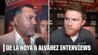 Oscar De La Hoya and Canelo Alvarez speak after heated press conference  ESPN Ringside [upl. by Ssenav]