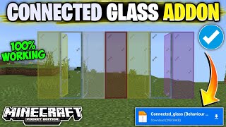 Connected Glass Addon For Minecraft  MCPE 118    Hindi  Connected Glass Texure Pack Mcpe 118 [upl. by Covell908]