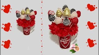 RAMO DE FRESAS CON CHOCOLATE PARA SAN VALENTIN [upl. by Cathryn]