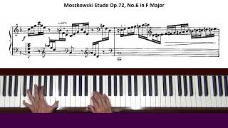 Moszkowski 15 Etudes Op 72 No 6 Piano Tutorial [upl. by Htir]