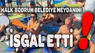 Bodrum Belediye Meydanını Plaja Çevirdiler [upl. by Dranel]