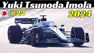 Yuki Tsunoda Training Day with AlphaTauri AT03 2022 at Imola Circuit  January 23 2024  字幕付きの動画 [upl. by Elleb454]