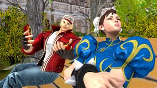 ChunLi vs Terry Bogard Spinning Bird Catches Hungry Wolf [upl. by Annaes572]