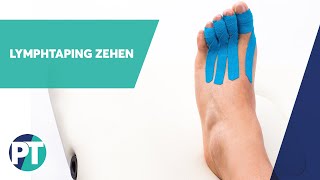 Zehen tapen  Lymphtaping  PhysioTape [upl. by Ayinat]