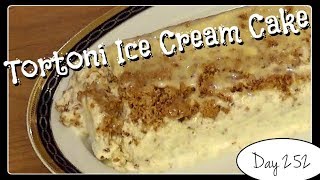 Tortoni Ice Cream Cake Recipe Food Challenge DAY 252 [upl. by Idelson]