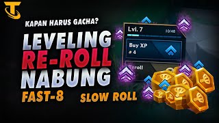 Kapan Harus Naik Level Reroll Gacha Nabung  Slow Roll Fast 8  Guide TFT Mobile Pemula 2 [upl. by Klemm]