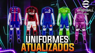 TOP 15 UNIFORMES MAIS BONITOS DO EFOOTBALL 2024 MOBILE [upl. by Ennis98]