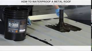 How to Waterproof a Metal Roof  Liquid Rubber [upl. by Dieball]