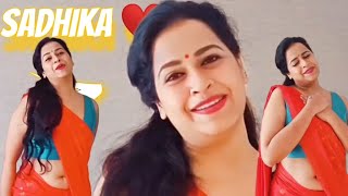 sadhika venugopal New saree video 1203 [upl. by Naujak238]