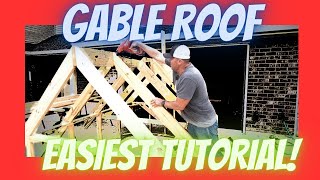 How to build a Gable Roof Easiest Tutorial Ever [upl. by Noslien]